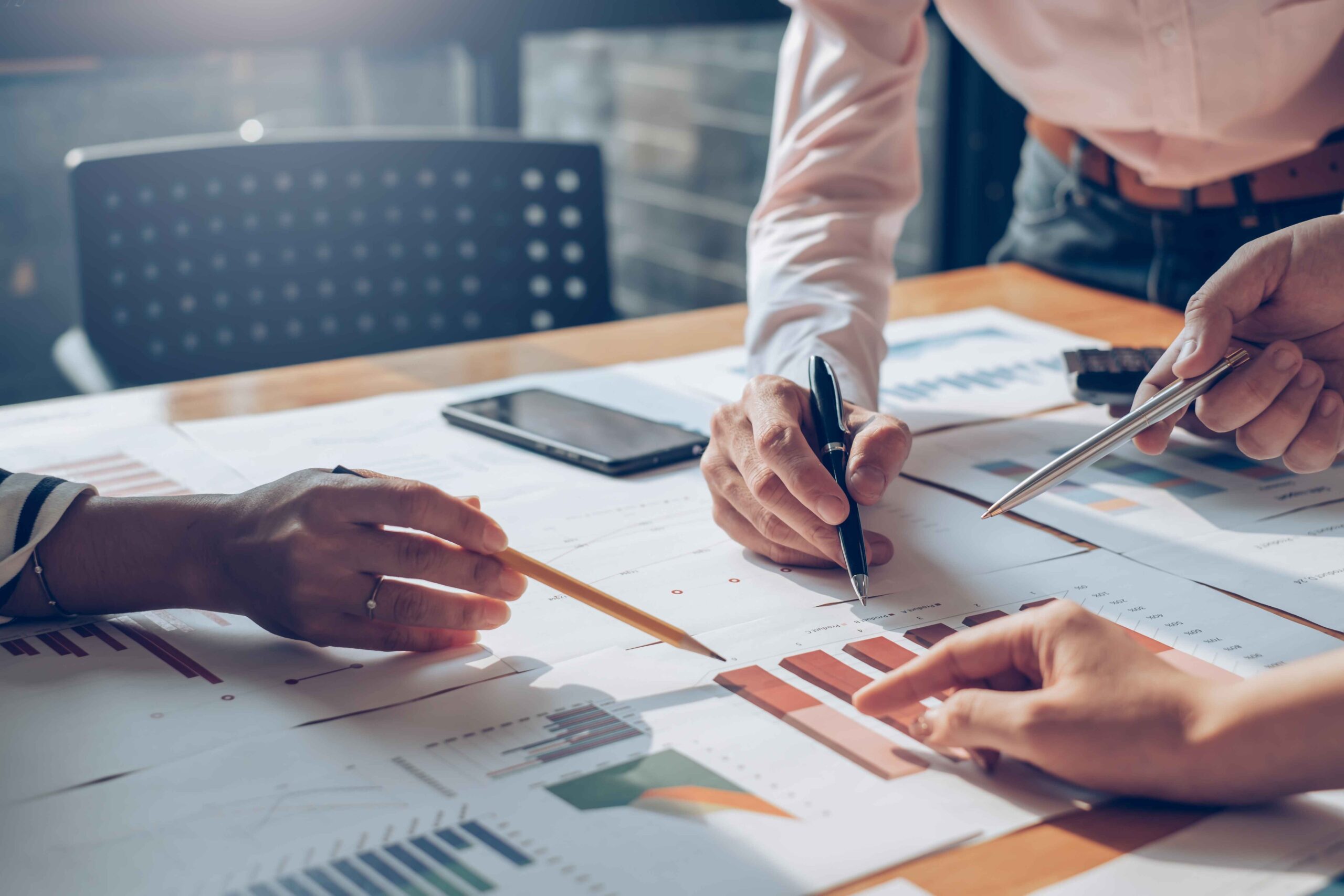 Business owner reviewing audit checklist for asset-based lending
